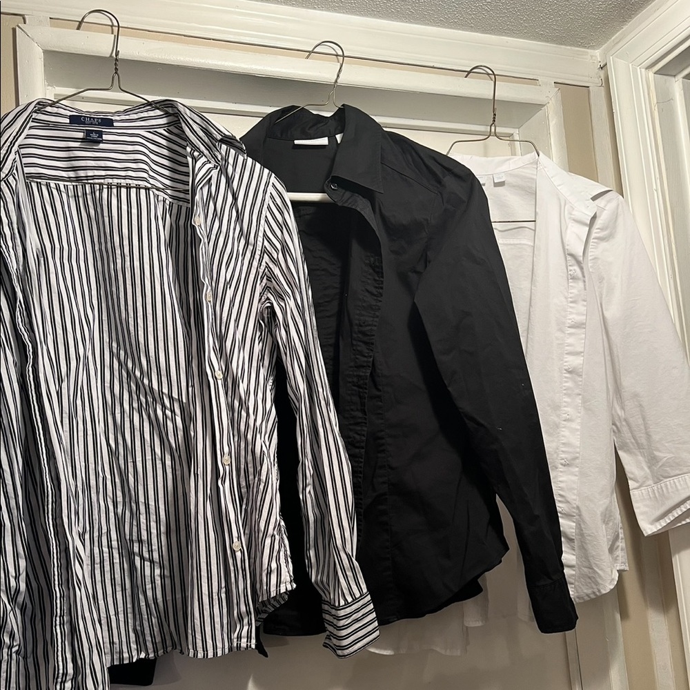 Various button up blouses